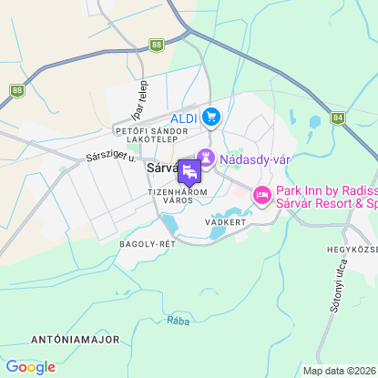 Holdvirág Hotel a térképen