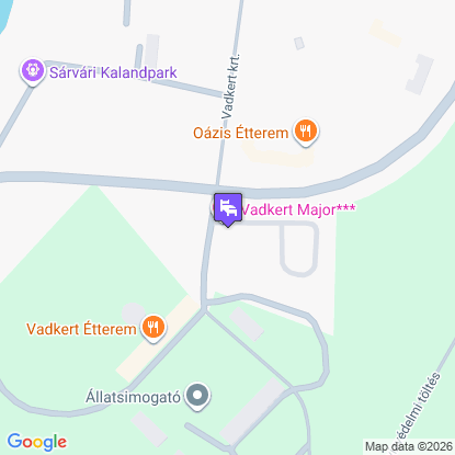 Vadkert Major a térképen